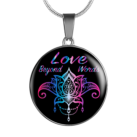 Love Beyond Words Luxury Spirit Necklace w/ Circle Charm