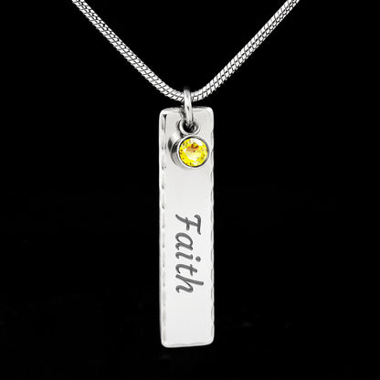 PERSONALIZED BIRTHSTONE NAME NECKLACE