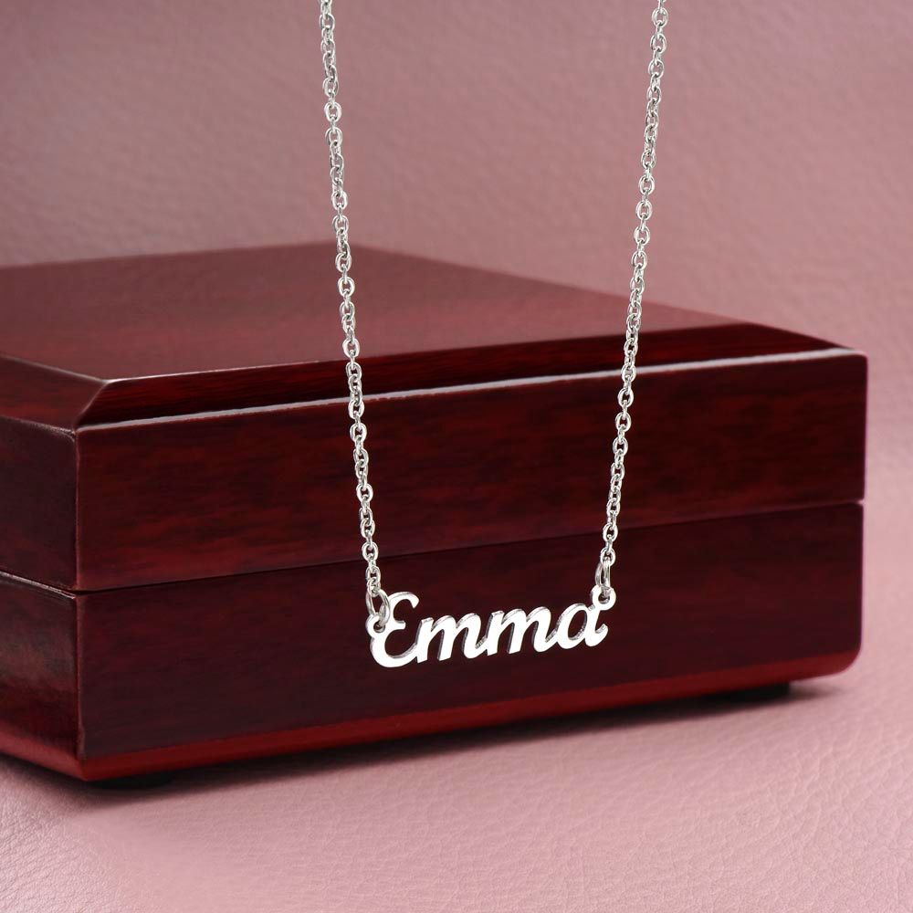 To My Daughter Name Necklace Love Dad