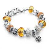 Crystal Bead & Charm Bracelet